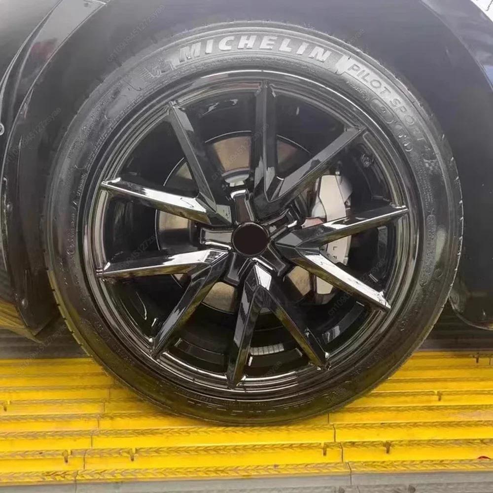 4PCS 18 Inch Wheel Caps For Tesla Model 3 2017-2023 Hub Cap Performance Replacement Full Rim Cover Hubcap Decorative Accessories