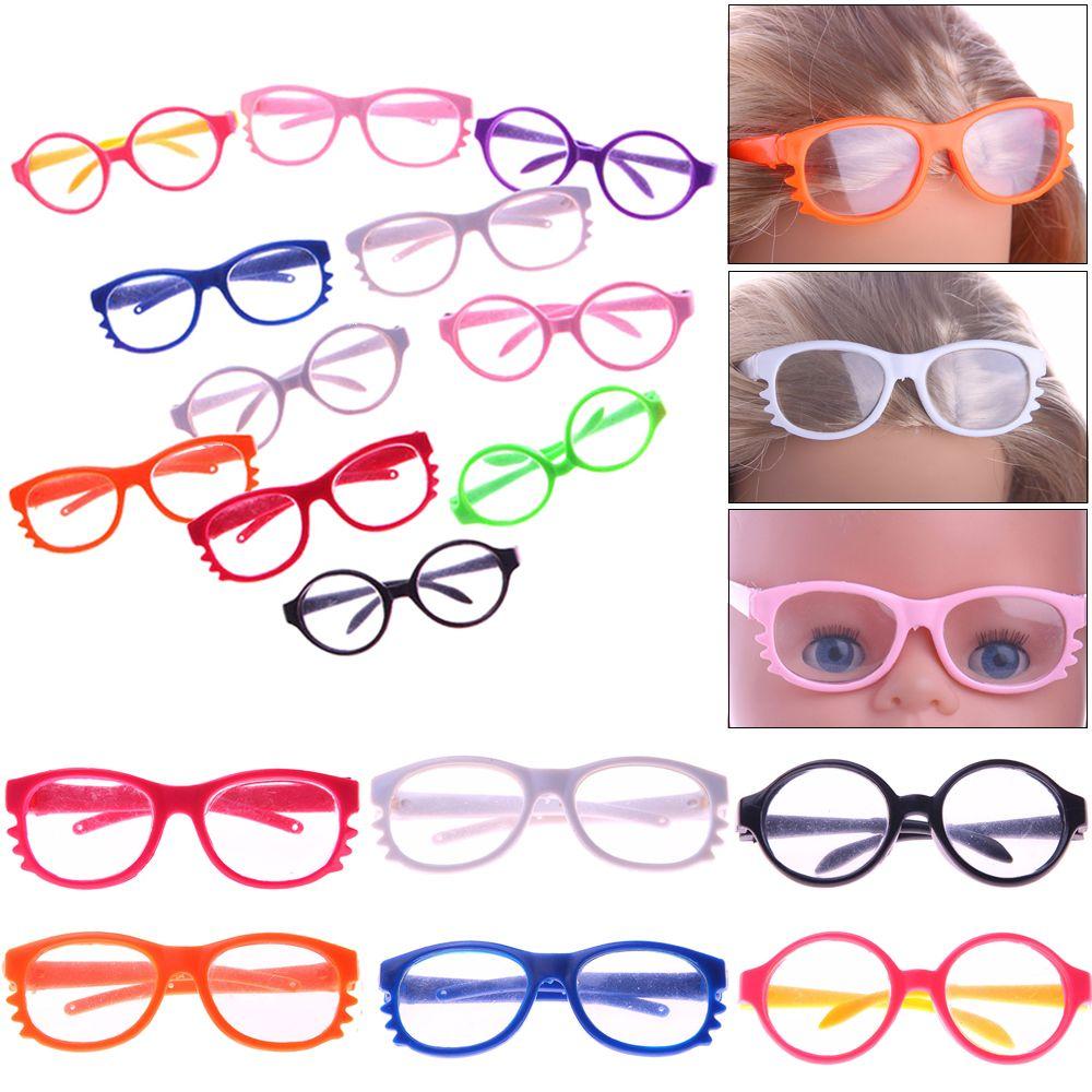 Аксессуары для классных девочек Игрушки Одежда Кукольные очки Прозрачные линзы Круглая оправа Очки Миниатюрные очки