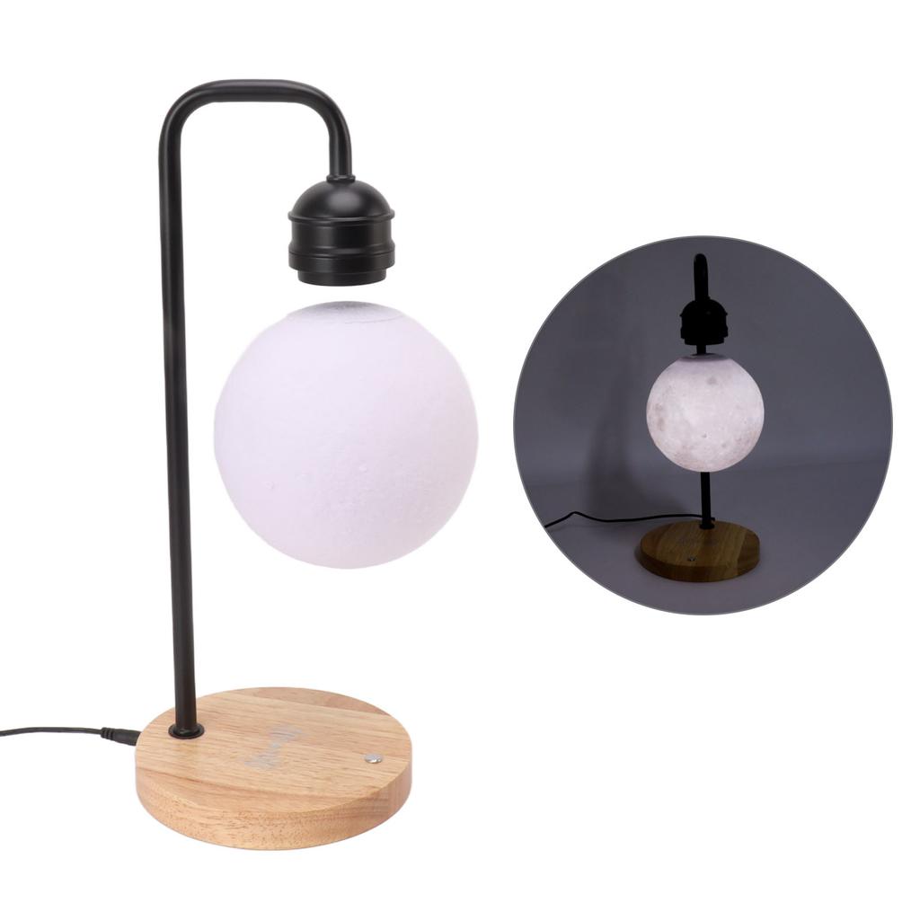 Магнитная левитирующая лунная лампа на деревянной основе плавающий лунный настольный ночник