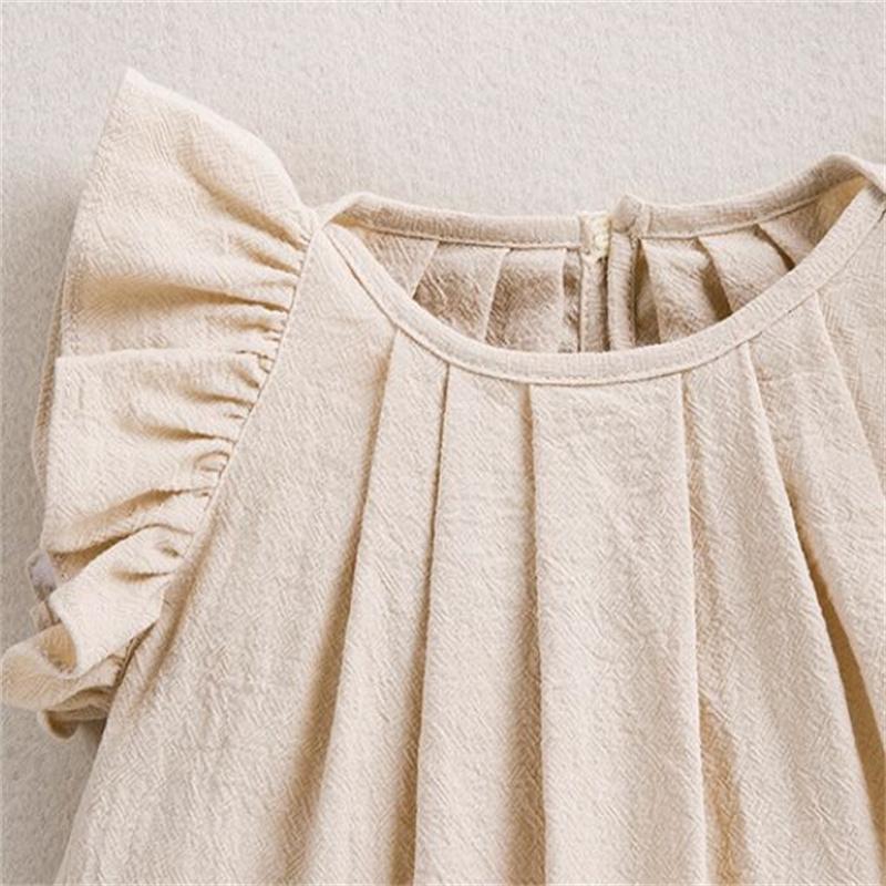 Летнее платье для детской одежды, хлопковые свободные платья для малышей для девочек, мягкая повседневная розовая элегантная одежда для первого ребенка, мини-платье