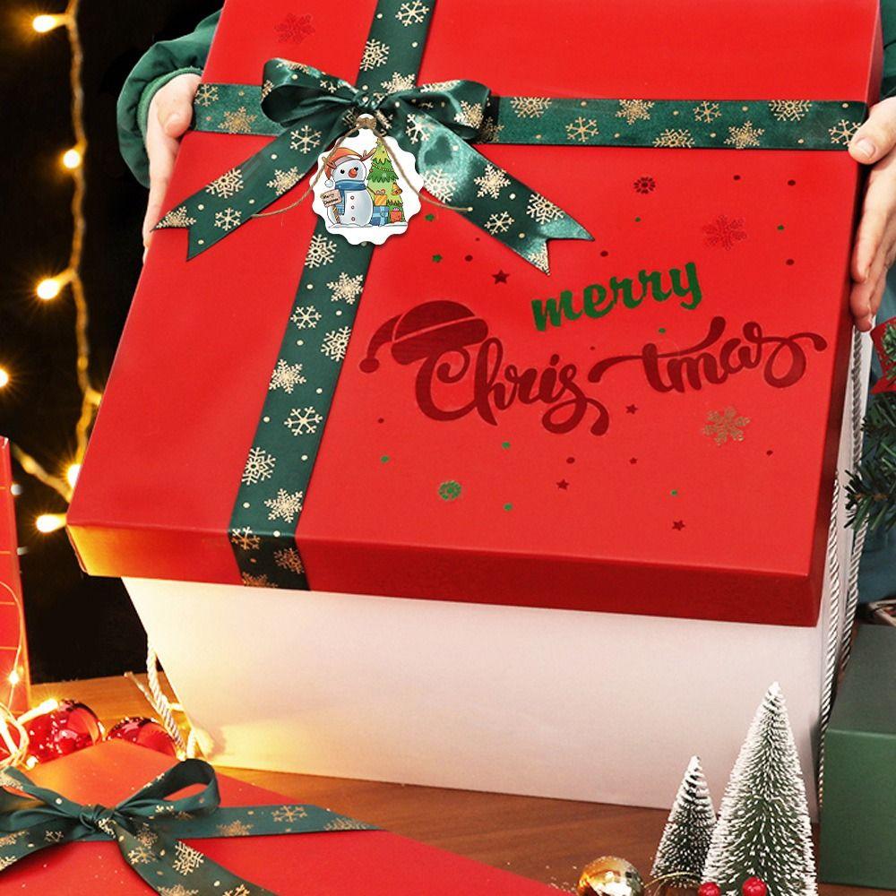 Повесьте открытки с Рождеством Теги Рождественская елка Снежинка Упаковка Подвесные этикетки Санта-Клаус Снеговик