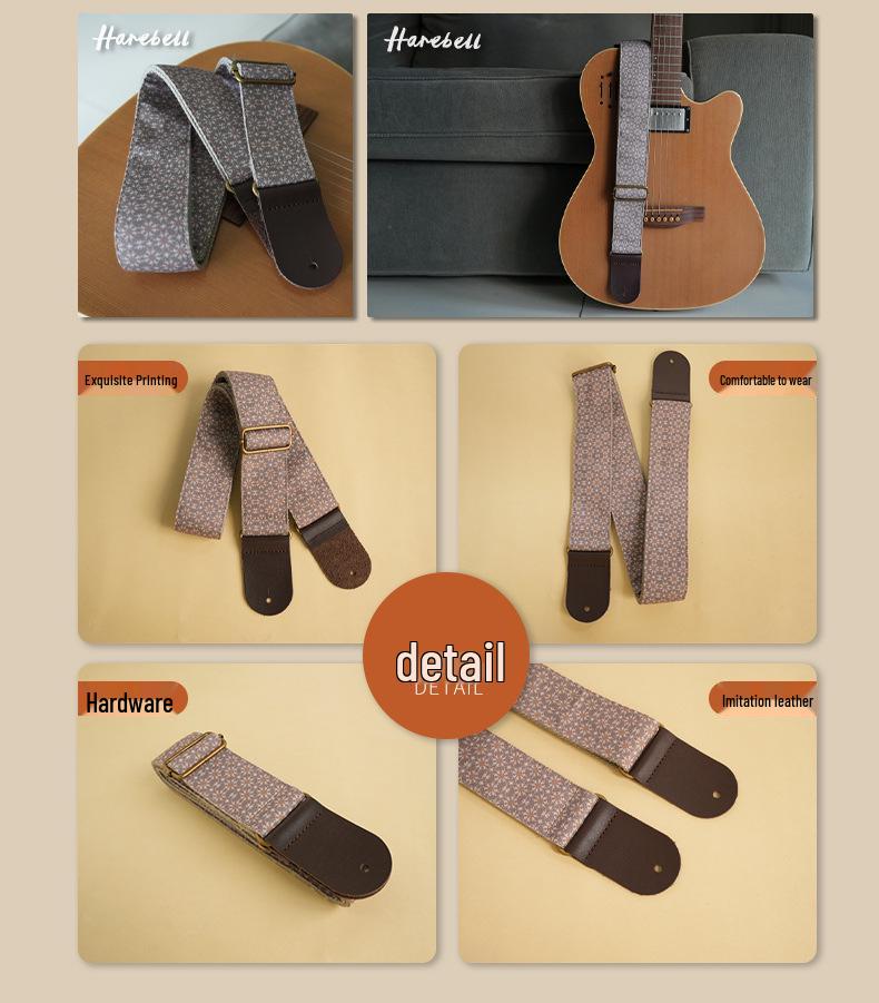 Винтажный гитарный ремень с принтом, ширина 5 см, Dark Star PO-106