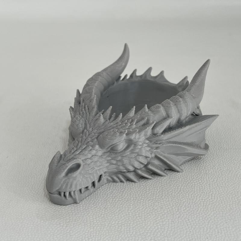 3D-печатный поднос в виде головы дракона, креативная настольная миска-органайзер для ключей, монет, часов, ювелирных изделий, фэнтезийное украшение для дома и офиса