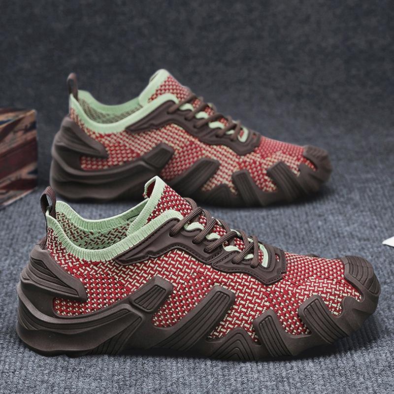 Дышащие сетчатые кроссовки мужские носки с плетением из мух обувь мужская весенне-летняя мужская обувь 2025 новая модная обувь для студентов