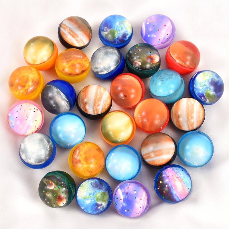 10/20 шт. 32 мм космический тематический прыгающий мяч звездное небо планета прыгающий мяч детский день рождения вечеринка любимые игрушки пиньята наполнитель рождественский подарок