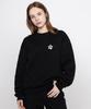 GRAVER [Unisex] Small Life Logo Flower Smile Sweatshirt_Black