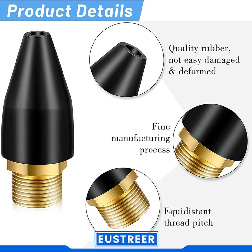 20 Pcs Black Rubber Air Tool Tip Air Nozzle Replacement Blow Handguns Rubber Tip Air Compressor Blower Nozzle Air Tool P