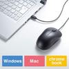Sanwa Supply Wired Blue LED Mouse MA-BLC194SBK Type-C (Silent Type)