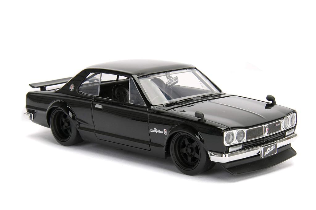 JADATOYS Fast Furious Diecast Car NISSAN SKYLINE 2000 Mini Car Black 124 & BRIAN'S GT-R