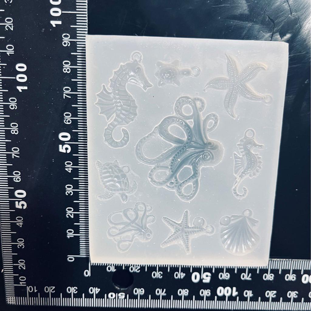 Гибкая форма для подвески, силиконовые формы для рукоделия, форма для брелка серии Ocean, силиконовый подарок для ручного изготовления любовника