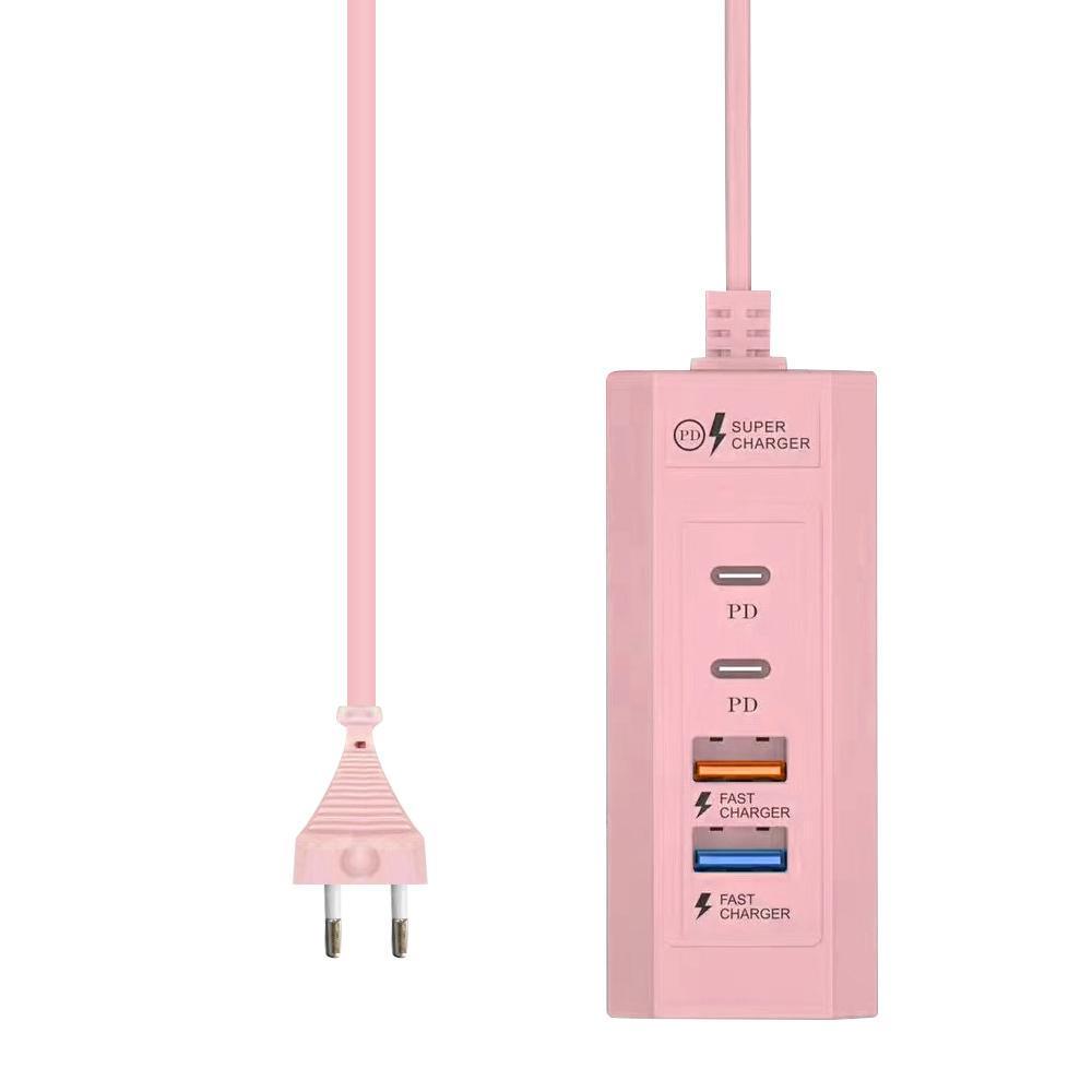 USB зарядная станция с несколькими портами, удлинитель USB Type C, быстрая зарядка, удлинитель для iPhone, Samsung, Xiaomi, настенный адаптер, розетка