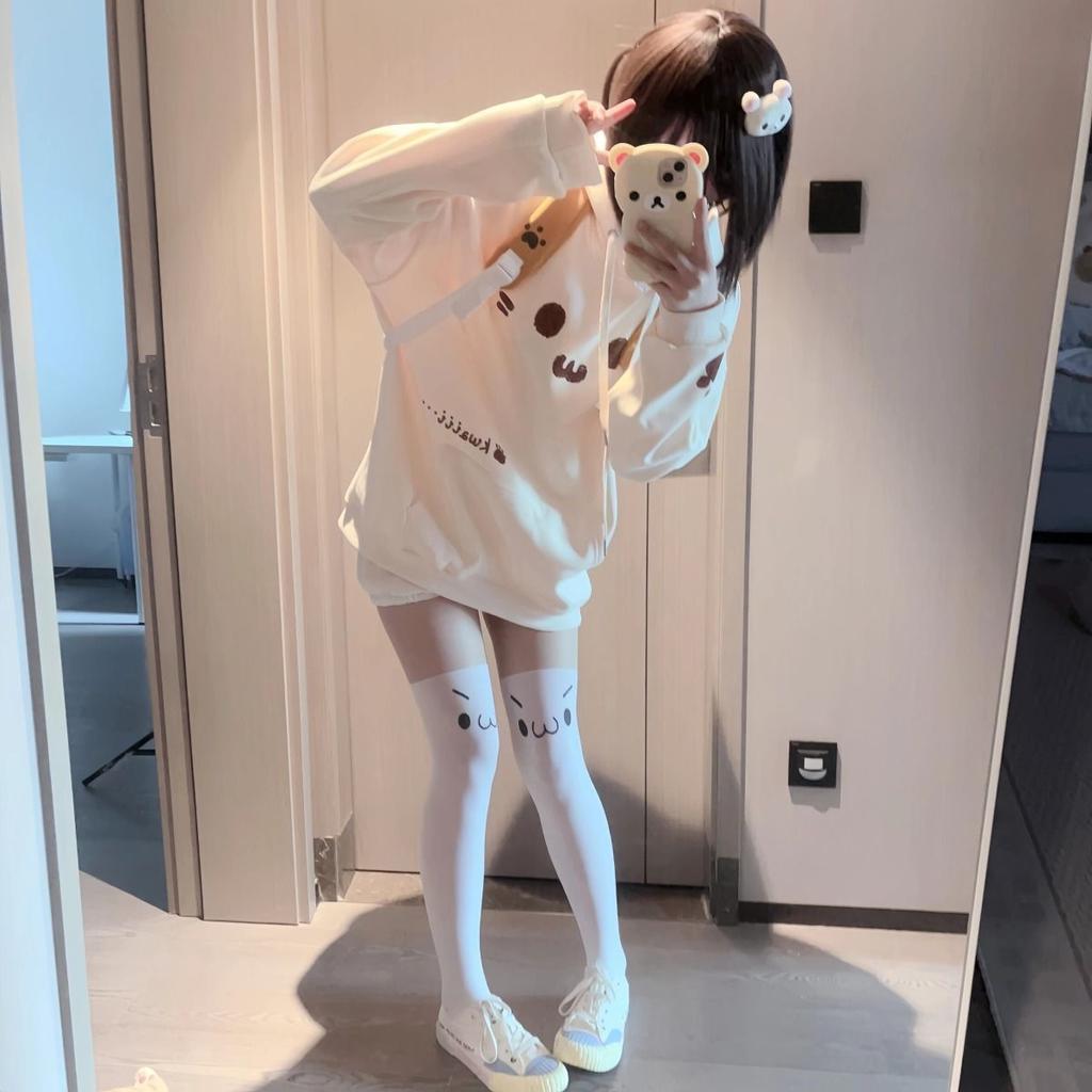 Y2k эстетические толстовки с принтом кота Kawaii в стиле Харадзюку, толстовки с завязками в стиле гранж, женские топы с карманами в японском стиле Sudaderas Para