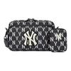 New MLB Monogram Collection Polyester Combo Bag Camera Bag Shoulder Bag Crossbody Bag Mini Unisex Black 3ACRS012N-50BKS