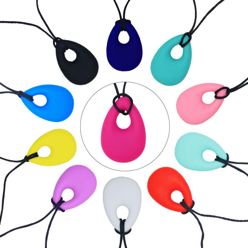 Силиконовый детский прорезыватель, кольцо для прорезывания зубов, жевательное ожерелье для малышей, коренные зубы