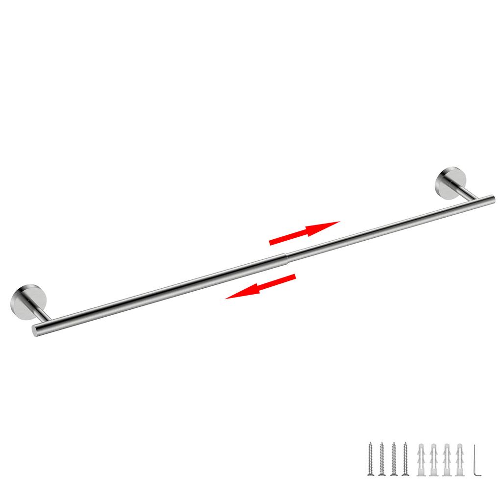 Регулируемые матовые черные держатели для полотенец из нержавеющей стали, одинарная вешалка для полотенец, настенный держатель для полотенец для ванной комнаты