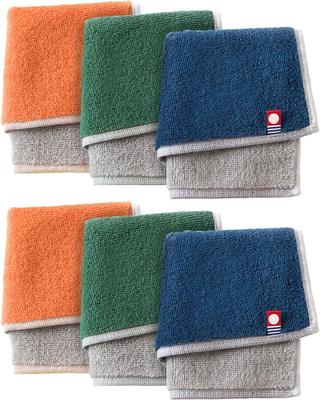 Bloom Imabari Towel Сертифицированный набор Канвас Сделано в Японии Платки, 6 шт., Платки, 100% Хлопок, Женские и Мужские, Компактные, (Современный)