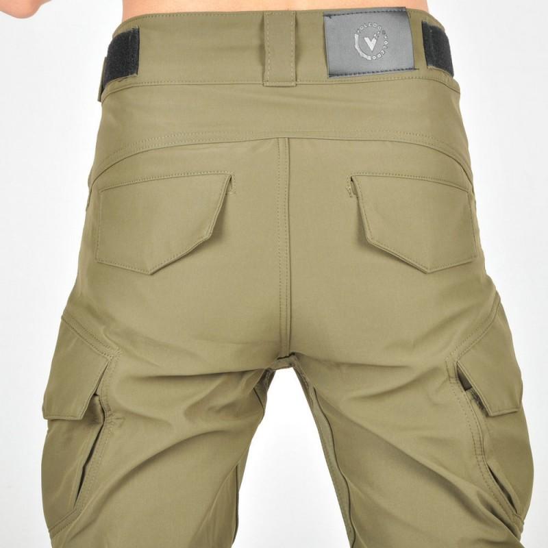 Mens All-Season Motorcycle Riding Pants Waterproof Windproof Breathable High-Waist Protective Gear Green Black