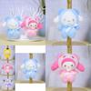 Cute Sanrio Animal Plush Figures Cinnamoroll Kuromi My Melody Pompompurin 12cm