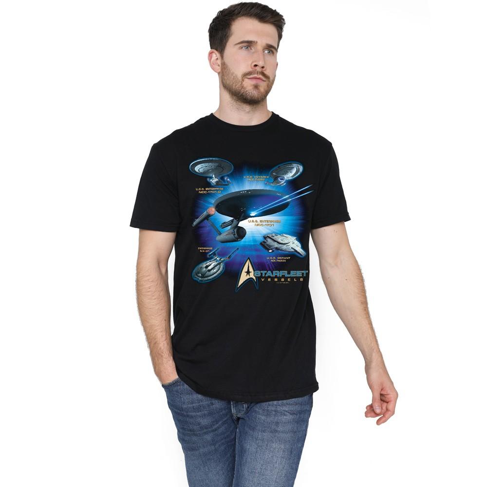 Star Trek Starfleet Vessels T-Shirt S-5XL Black