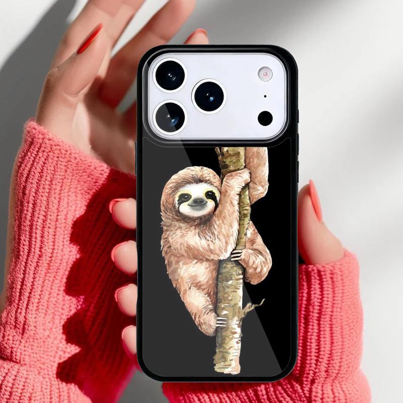 Милый ленивец Животные Чехол для телефона для iPhone 17 16 15 14 13 Pro Max Задняя крышка для 12 11 Pro Coque