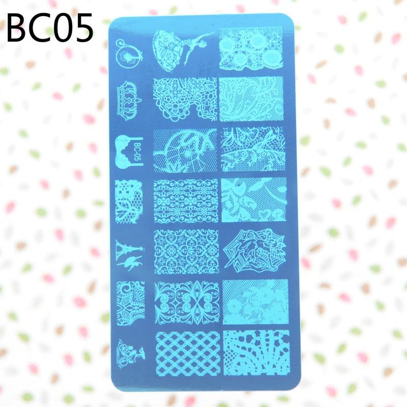 Мода для ногтей 12x6см Новые 10 дизайнов Цветок/Рождество Сделай сам Полировка Штамповка Штампы для ногтей Шаблоны Нейл-арт