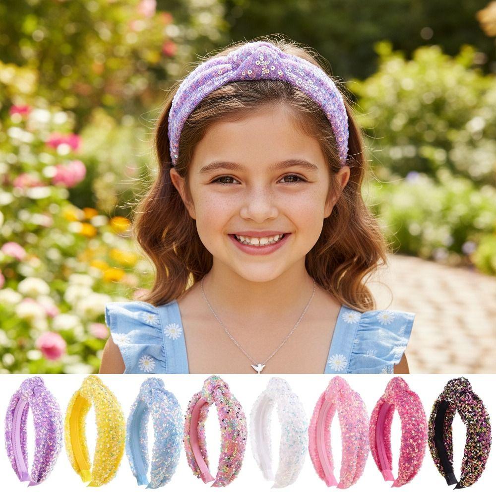 Cute Sequin Knot Headband Sweet Wash Face Hair Bands Hair Hoop Women Girls Hair Accessories