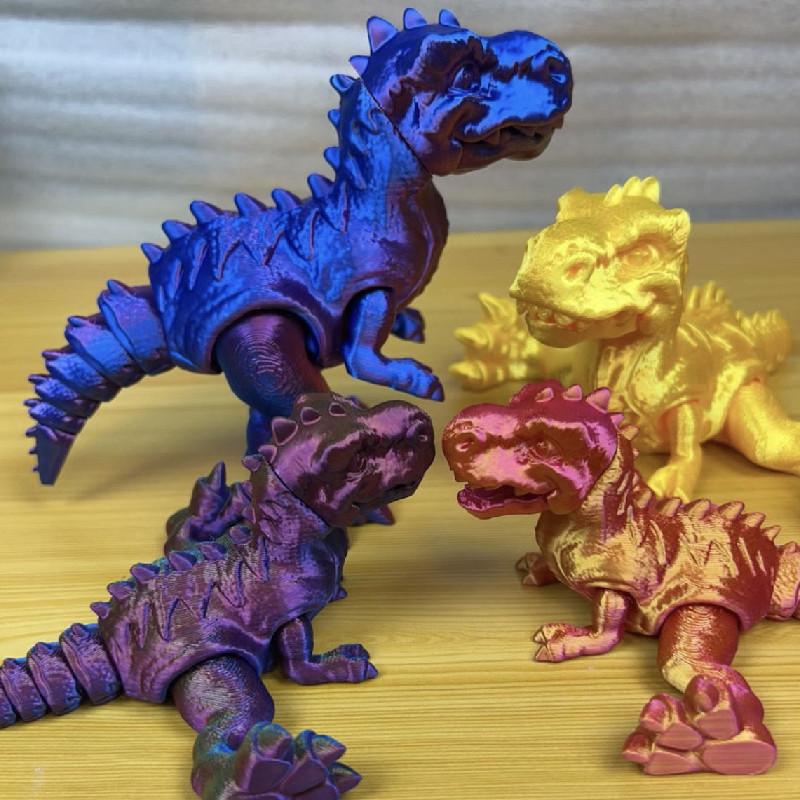 Dinosaur Toy 3d Printed T Rex Kids Creative Multicolor Articulated Display Model For Children