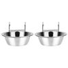 Hanging Dog Bowls For Outside Or Inside Kennels, Stainless Steel Dog Cage Water Bowls, Dog Feeders, Food Racks, Puppy Bowls
