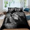 3D Комплект пододеяльника с принтом зебры Комплект постельного белья Набор из трех предметов