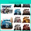 Комплект постельного белья из 3 предметов с цифровым принтом Fortnite Красочный дизайн Высококачественная ткань