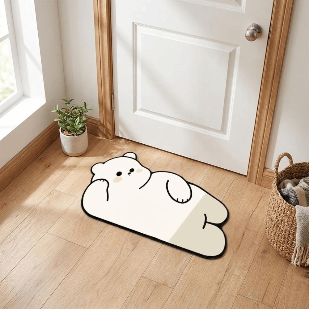 Non-Slip Bathroom Floor Mat Cartoon Decorative Door Mat Creative Diatom Mud Mat Bathroom Area
