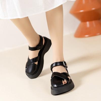 Летние повседневные римские сандалии Baotou с толстой подошвой для женщин