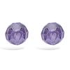 [N6884] - Purple 'Crystal Balls' Silver Earrings - 6 Mm