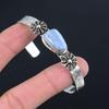 День дочерей Распродажа Серебро 925 пробы Камень голубой кружевной агат Элегантный этнический браслет для жены