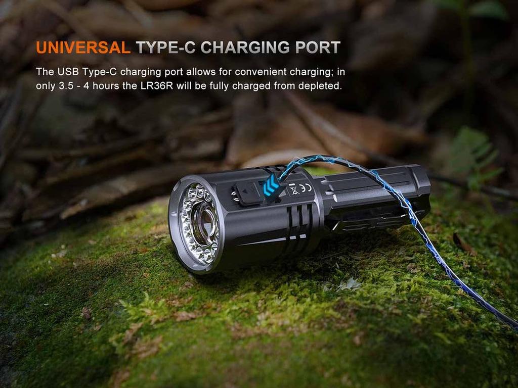 Fenix LR36R Beam for Rescue Professional Use Handle with High-Brightness Flashlight, LED/LEP, 10,000 Lumens, 1,260m Distance, [For Only, Care]