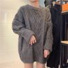 Autumn Winter Sweaters Women Clothing New Korean Solid Sweater for Women Midi-Long Pullover Loose Fit Top for Women