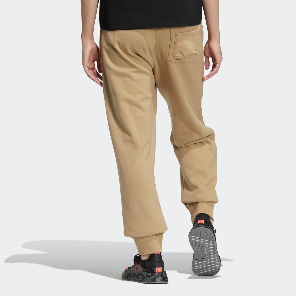 Adidas Оригинальные джоггеры с принтом клевера на шнуровке и эластичной резинкой на талии, мужские брюки желтого цвета IC8167