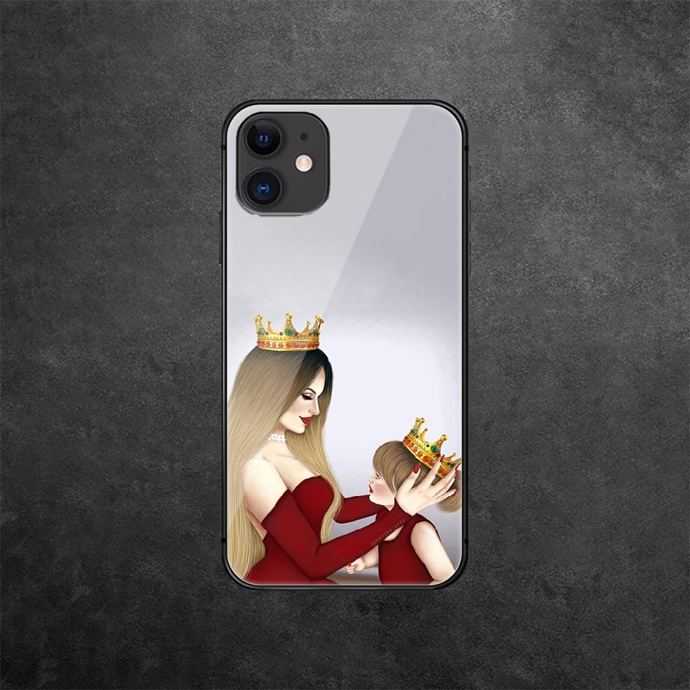 Чехол для телефона из закаленного стекла для мамы и ребенка, мамы для iPhone Samsung Galaxy OnePlus Oppo Xiaomi Redmi Note SA 7 8 9 10 11 12 13 14 20 21 22 53 Pro Max Ultra