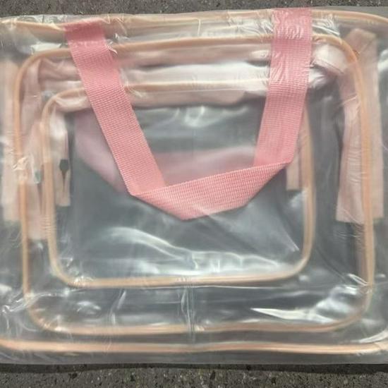 Набор прозрачных ПВХ сумок для туалетных принадлежностей и макияжа (3-Pack) - Водонепроницаемое хранилище для пляжных игрушек (большой)