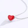 Peach Heart Red Love Necklace Women's Korean Style Simple Sweet Short Clavicle Chain Student Accessories Neck Chain