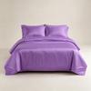 Cooling Silk-Like Bedding Set Ice Silk Satin Duvet Cover Pillowcase Dorm Breathable Lightweight