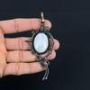 Moonstone Gemstone Handmade Pure Copper Wire Wrap Jewelry Pendant For Gift