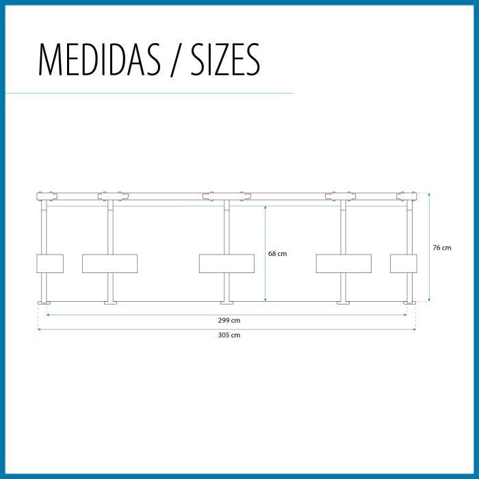 Набор надземного каркасного бассейна BESTWAY Steel Pro - 305 x 76 см - Круглый (Поставляется с фильтрующим насосом и картриджем)