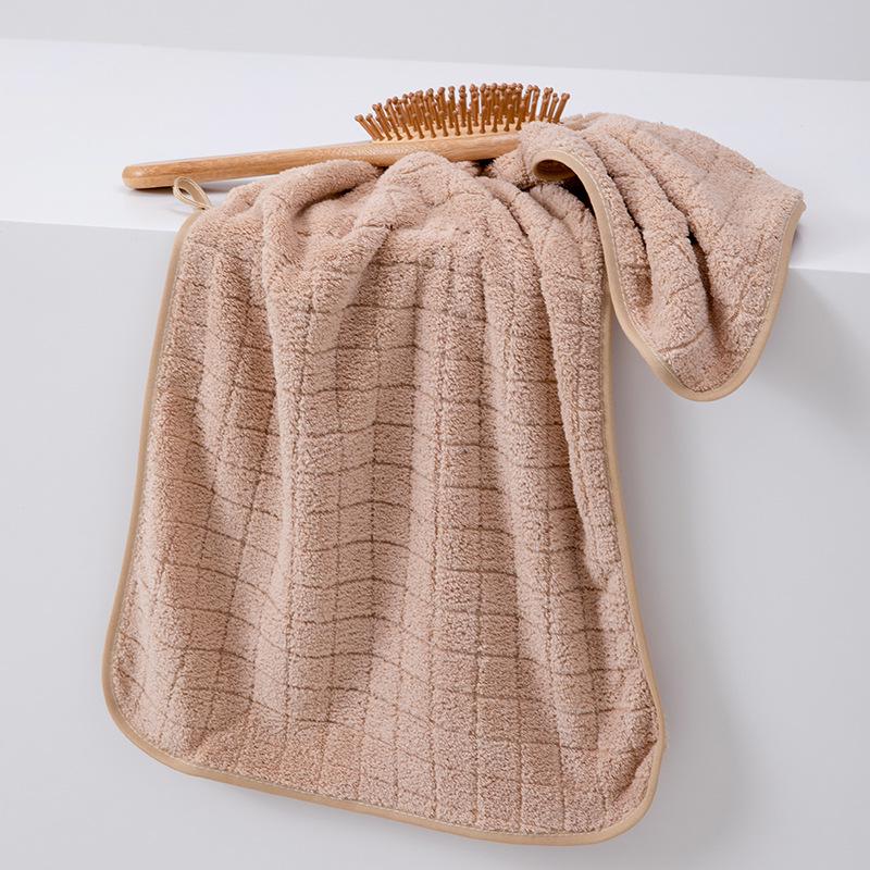 2-Piece Soft Absorbent Coral Fleece Bath Towel Set for Adults - Thickened & Quick-Drying