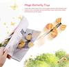 10Pcs Magic Flying Butterflies Wind Up Toy In The Sky Bookmark Greeting Cards Rubber Band Powered Kids Magic Props Surpris Gift