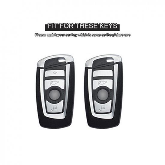 1x Zinc Alloy Car Remote Key Case Bag Fob Trim Shell For BMW 1 2 3 4 5 6 7Series