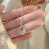 New Chinese style lucky luck safety buckle necklace, female lucky character pendant, gift for girlfriend, girlfriend, mother, Chinese style niche