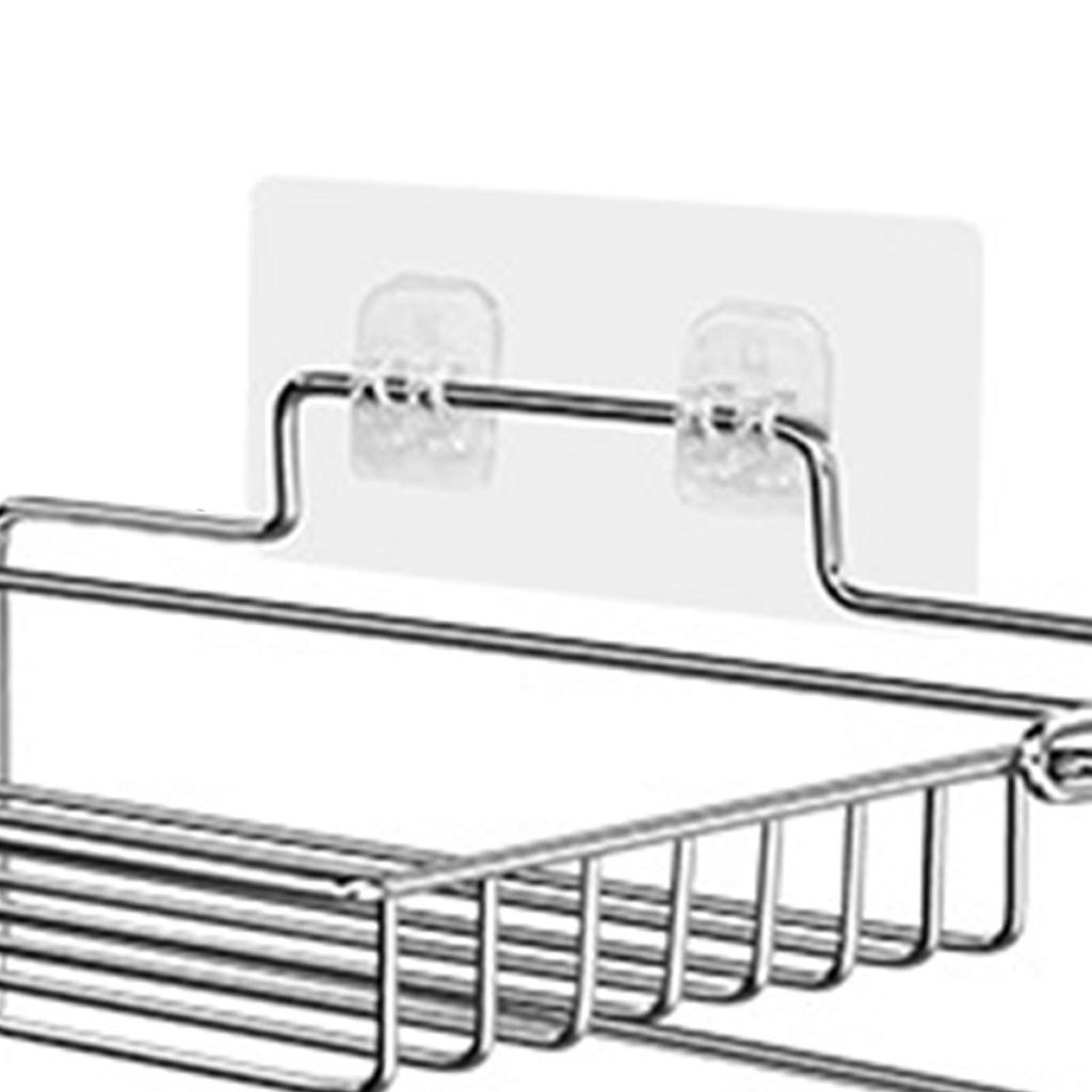 Stainless Steel Soap Bar Holder No Drilling Wall Mounted Adhesive Patch Kitchen Sponge Holder for Bathroom