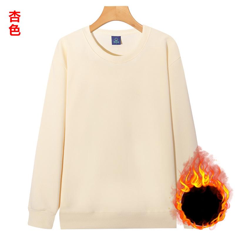 320G autumn and winter Chinese cotton crew neck sweater composite super soft heavy sweater long sleeve top shoulder sweater