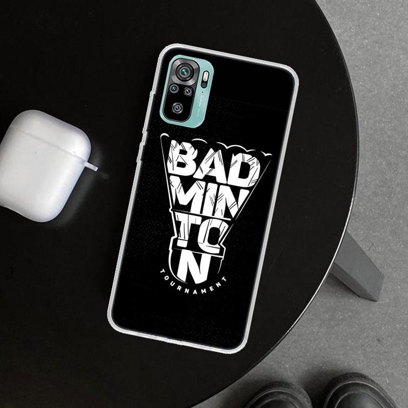 Спортивный чехол для телефона с рисунком бадминтона для Xiaomi Redmi Note 15 14 13 12 11 Pro Plus 14S 12S 11S 11T 11E 10S 10 Индивидуальные Fundas Redm